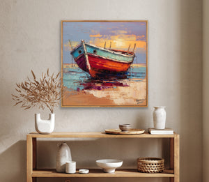 FISHING BOAT AT THE BEACH